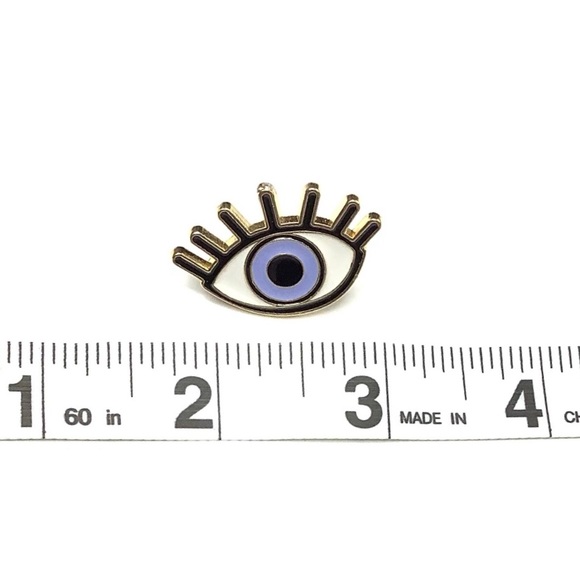 Evil Eye Protection Enamel Pin Brooch - Picture 4 of 7